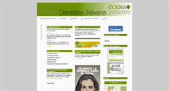 Desktop Screenshot of colegiodentistasnavarra.es